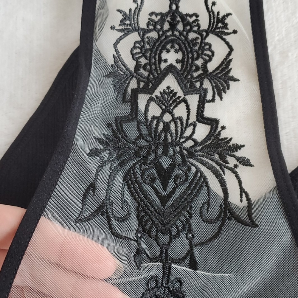 Restocked! Black Tattoo-Backed Bralette - Picture 8 of 8